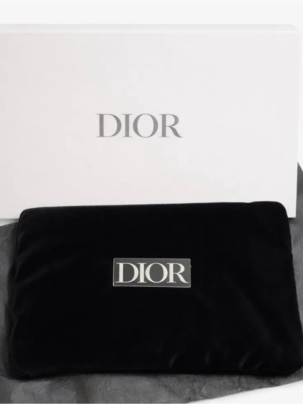 Dior Cosmetic Pouch (GWP) ✨ Silky Satin Makeup Bag